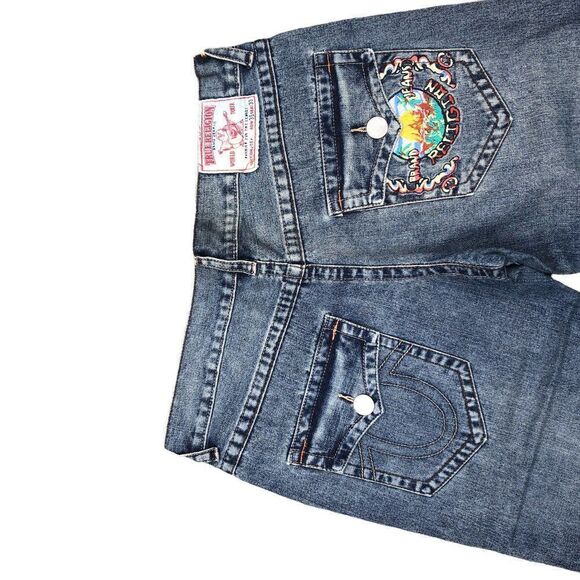 Brand New Vintage True Religion Embroidered Jeans Size 36 JOEY Blue - Picture 13 of 13